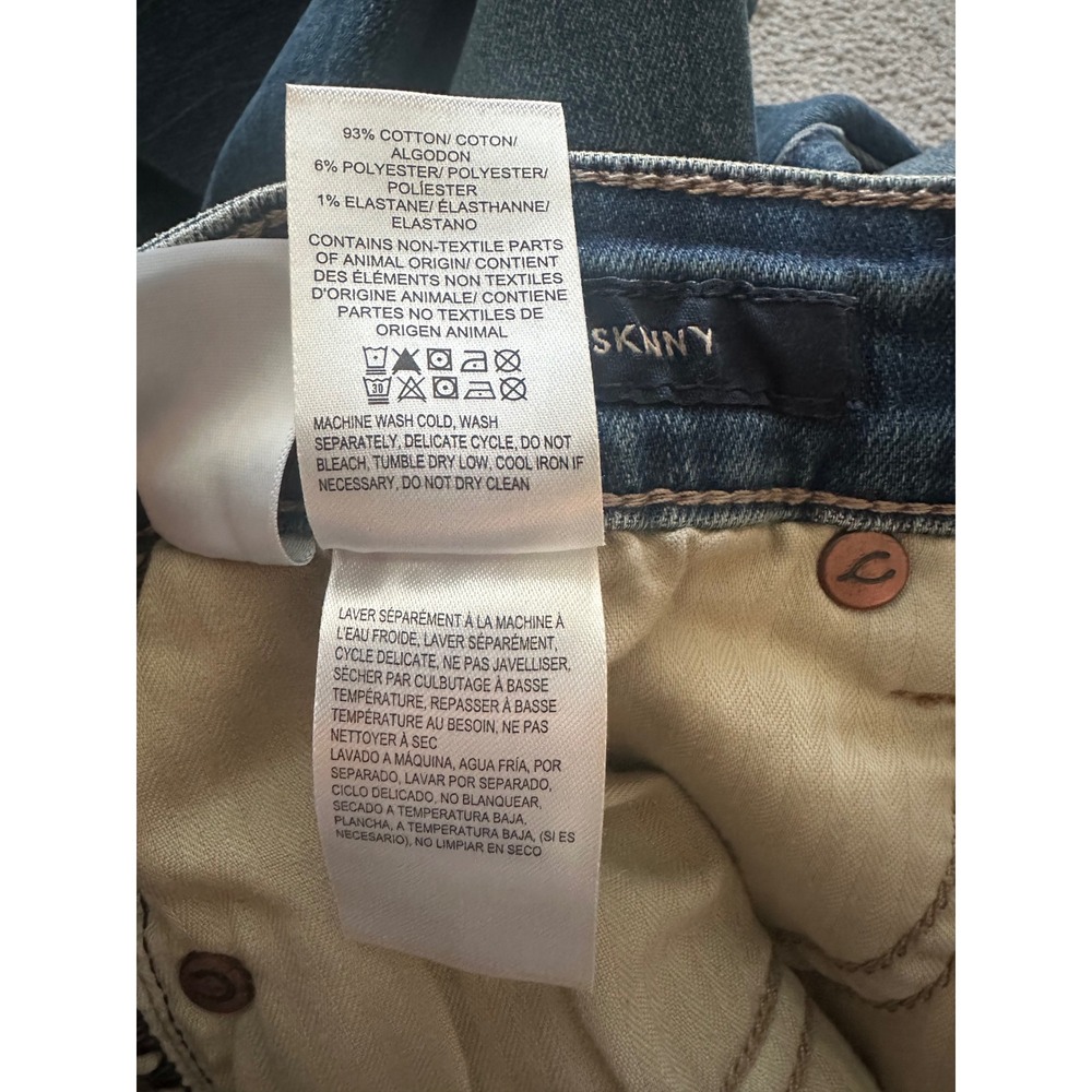 NWT Lucky Brand Ava Skinny Distressed Ankle Jeans Medium Wash Raw Hem Size 4/27 - Picture 9 of 9